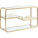 Silvia 52 X 17 inch Clear / Gold Console Table